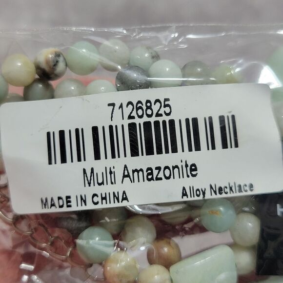 Multi Color Amazonite Beaded Tribal Necklace - Picture 10 of 14